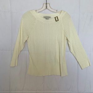 Requirements Butter Yellow Knit Sweater w/ Buckle